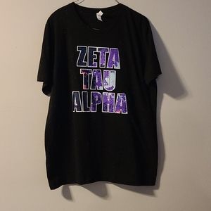 Zeta Tau alpha sorority confetti dots tee shirt